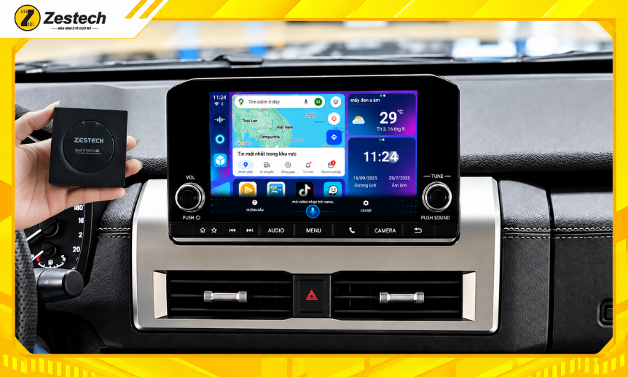 Android Box ô tô cho xe Mitsubishi Triton 2024-2025 3 Android Box ô tô cho xe Mitsubishi Triton 2024 tích hợp trợ lý ảo AI KIKI