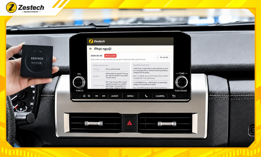 Android Box ô tô cho xe Mitsubishi Triton 4 Android Box ô tô cho xe Mitsubishi Triton tự động thông báo phạt nguội
