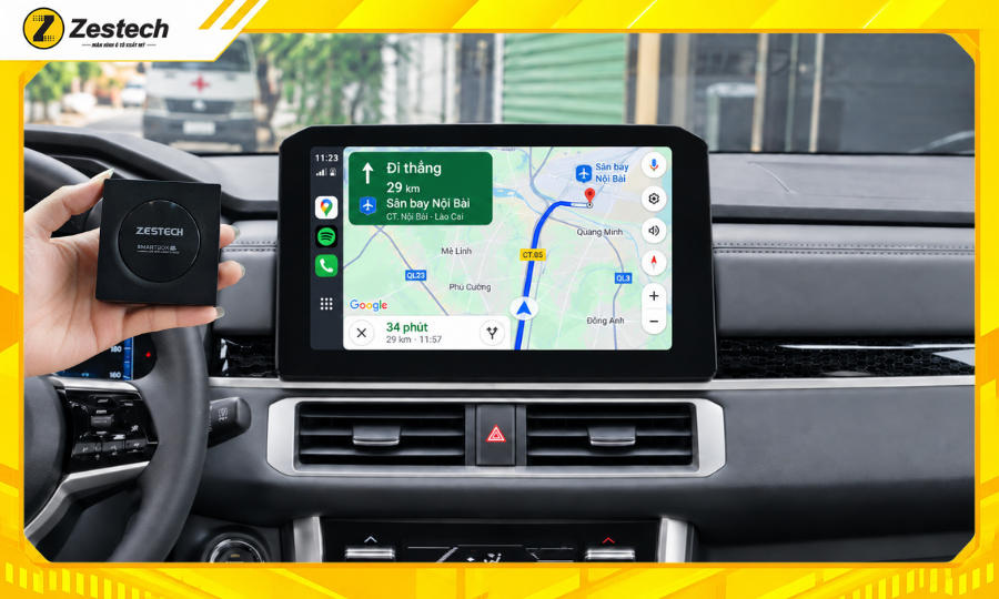 Android Box ô tô cho xe Mitsubishi Xpander tích hợp bản đồ tiện lợi