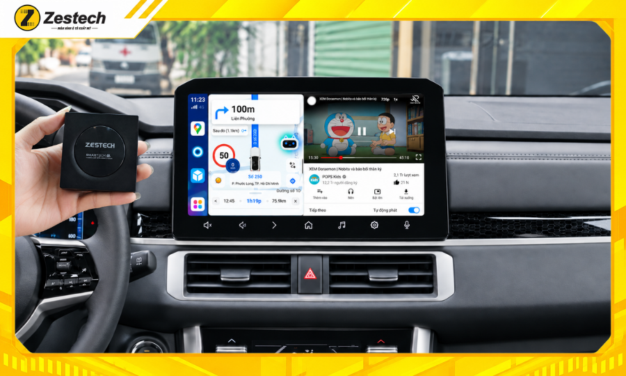 Đa nhiệm ứng dụng trên Android Box ô tô cho xe Mitsubishi Xpander