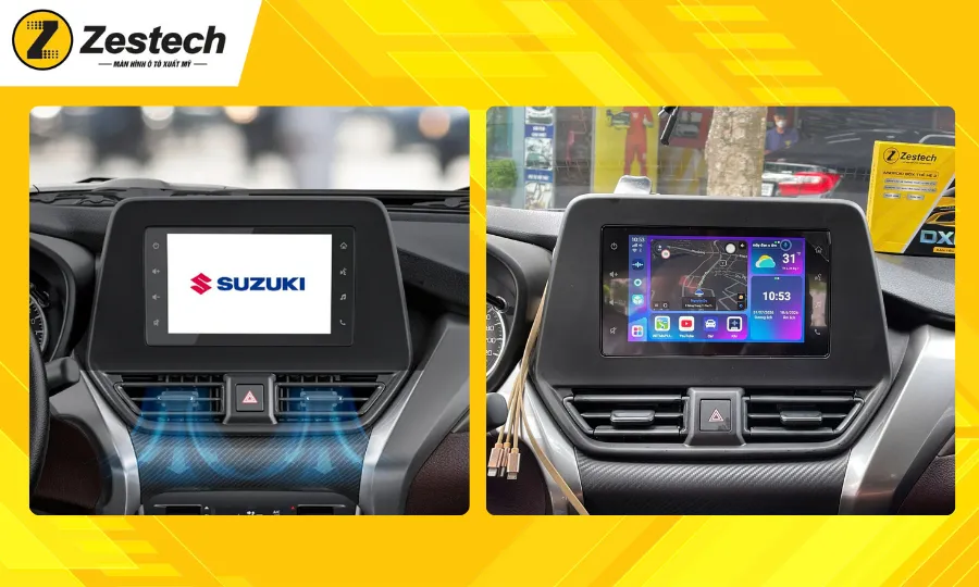 Android Box ô tô cho xe Suzuki FronX trên phiên bản GL