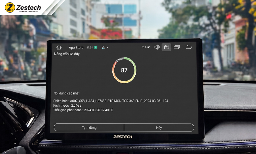 Công nghệ tự động cập nhật OTA - Độc quyền trên màn hình Zestech
