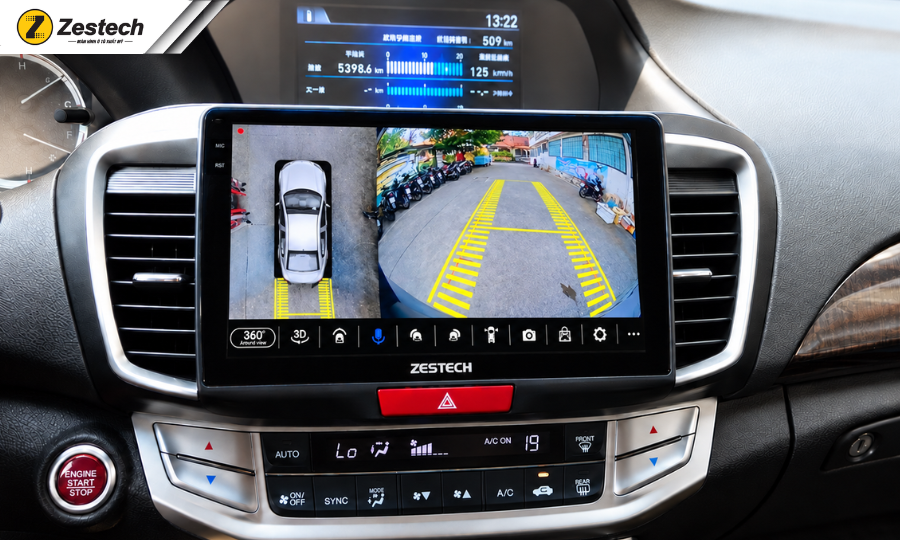 Hệ thống Camera 360 sắc nét trên màn hình ô tô Android