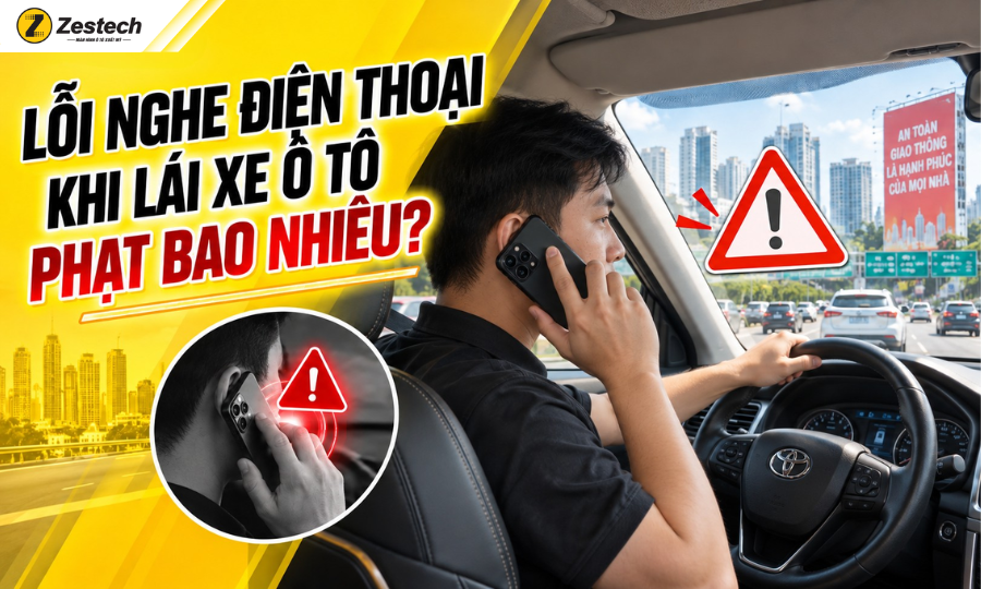 Lỗi nghe điện thoại khi lái ô tô phạt bao nhiêu theo Nghị định 168