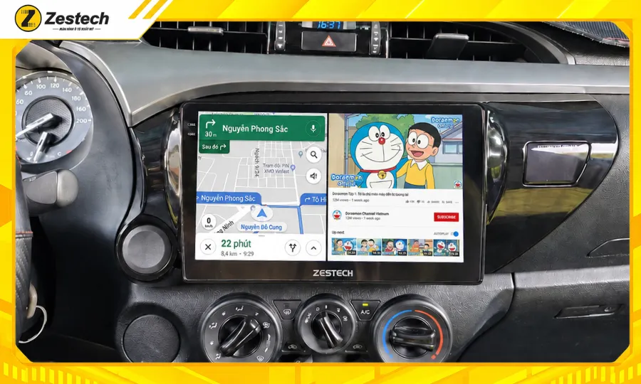 Màn hình Android ô tô cho xe Hilux 2009-2015 6 Màn hình Android ô tô cho xe Hilux 2009-2015 chạy đa nhiệm ứng dụng
