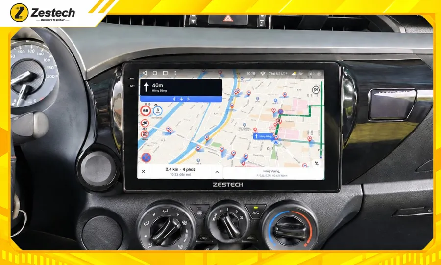 Màn hình Android ô tô cho xe Hilux 2009-2015 3 Màn hình Android ô tô cho xe Hilux 2009-2015 tích hợp bản đồ cảnh báo giao thông