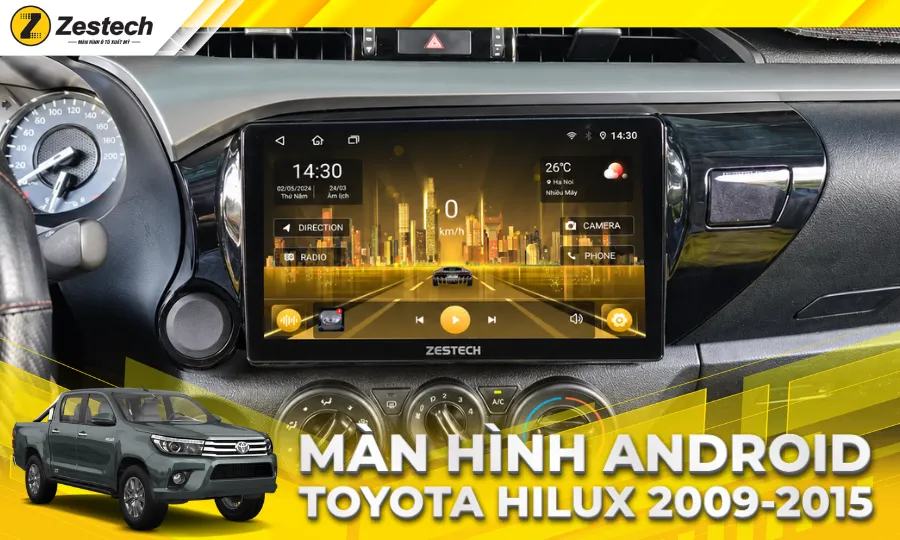 Màn hình Android ô tô cho xe Hilux 2009-2015