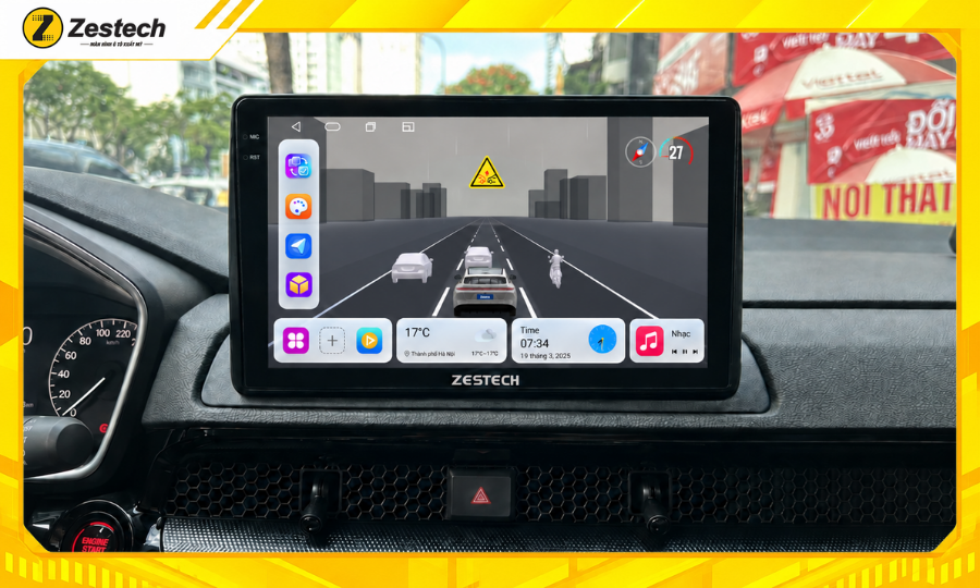 Màn hình Android ô tô cho xe Honda CR-V 5 Cảnh báo va chạm phía trước trên màn hình Android ô tô cho xe Honda CR-V