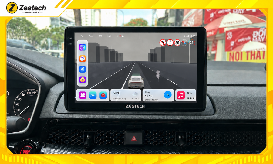 Màn hình Android ô tô cho xe Honda CR-V 7 Màn hình Android ô tô cho xe Honda CR-V nhận diện biển báo giao thông