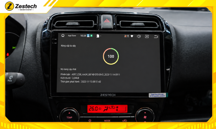 Màn hình Android ô tô cho xe Mitsubishi Attrage cập nhật trực tuyến OTA