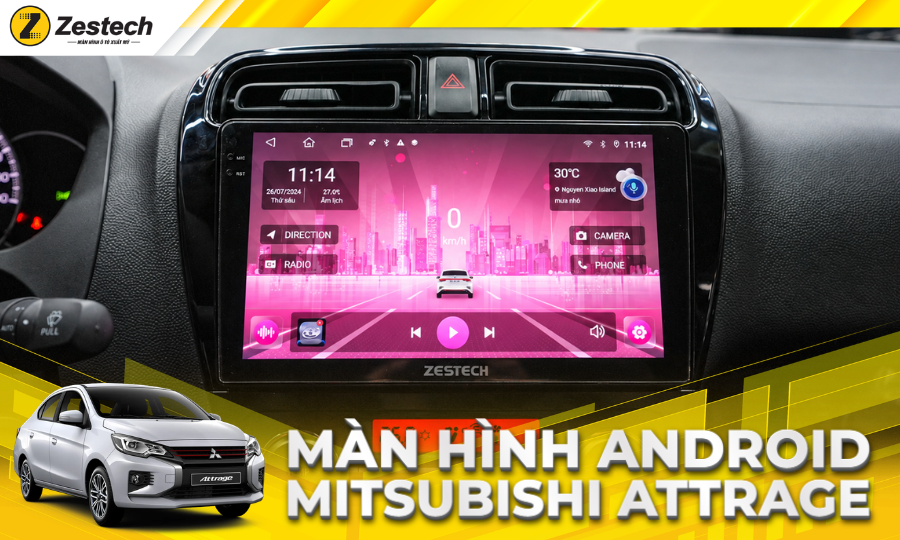 Màn hình Android ô tô cho xe Mitsubishi Attrage