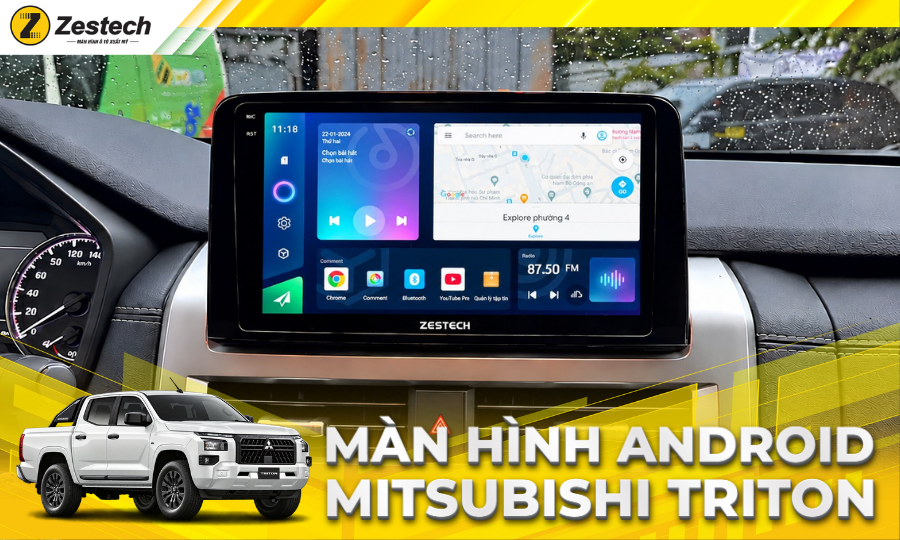 Màn hình Android ô tô cho xe Mitsubishi Triton