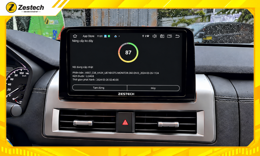 Nâng cấp hệ thống màn hình Android ô tô cho xe Mitsubishi Triton qua mạng OTA