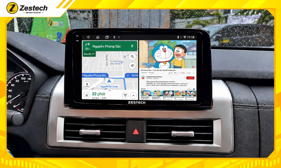 Màn hình Android ô tô cho xe Mitsubishi Triton có khả năng đa nhiệm