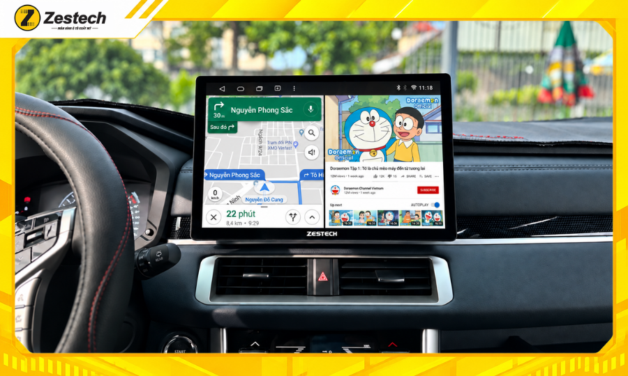 Màn hình Android ô tô cho xe Mitsubishi Xpander 3 Màn hình Android ô tô cho xe Mitsubishi Xpander hỗ trợ đa nhiệm chia đôi màn hình