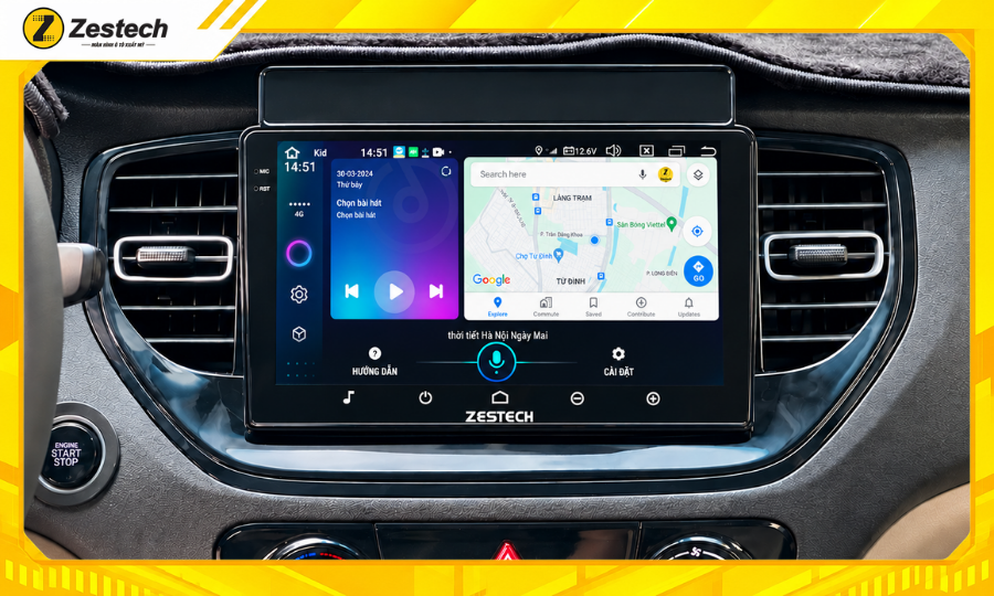 Màn hình ô tô Android cho xe Hyundai Accent 2 Màn hình ô tô Android cho xe Hyundai Accent – Ra lệnh giọng nói
