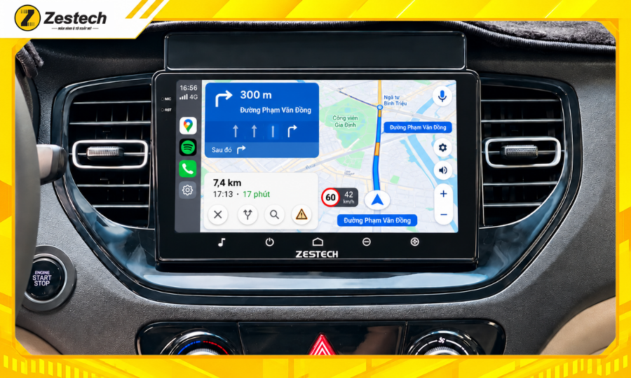 Màn hình ô tô Android cho xe Hyundai Accent 3 Màn hình ô tô Android cho xe Hyundai Accent tích hợp bản đồ dẫn đường