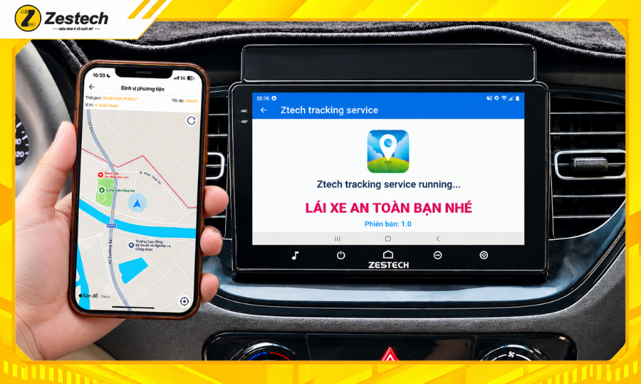 Màn hình ô tô Android cho xe Hyundai Accent 6 Màn hình ô tô Android cho xe Hyundai Accent kết nối định vị từ xa trên điện thoại