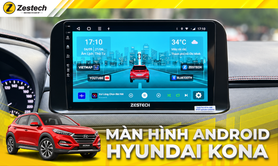 Màn hình ô tô Android cho xe Hyundai Kona