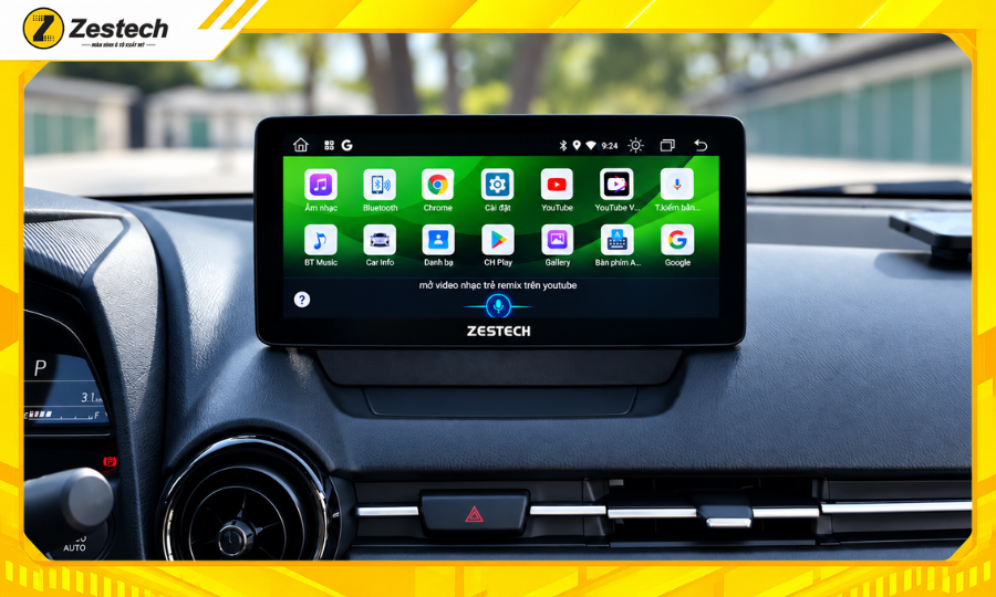 Điều khiển màn hình ô tô Android cho xe Mazda 2 bằng giọng nói