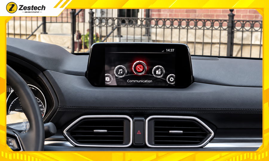 Màn hình ô tô Android cho xe Mazda CX-5 1 Màn hình zin Mazda CX-5 có kích thước nhỏ và hạn chế tính năng