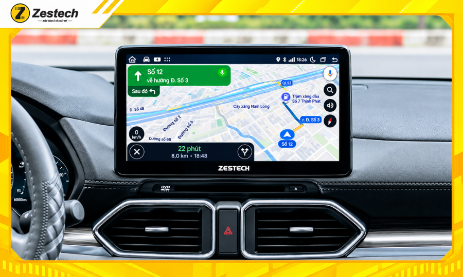 Màn hình ô tô Android cho xe Mazda CX-5 5 Xem bản đồ trên màn hình ô tô Android cho xe Mazda CX-5
