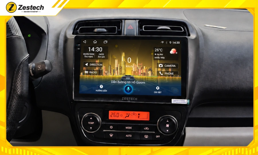 Màn hình ô tô Android cho xe Mitsubishi Mirage 1 Màn hình ô tô Android cho xe Mitsubishi Mirage - Ra lệnh giọng nói
