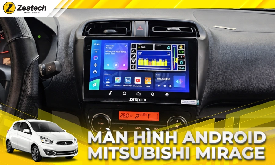 Màn hình ô tô Android cho xe Mitsubishi Mirage