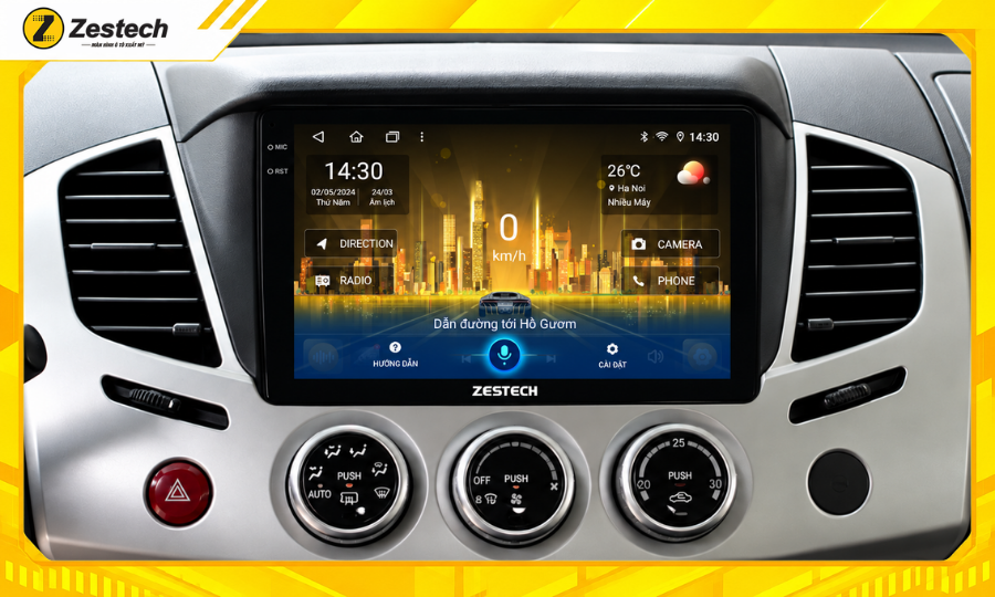 Điều khiển màn hình ô tô Android cho xe Mitsubishi Triton 2009 bằng giọng nói