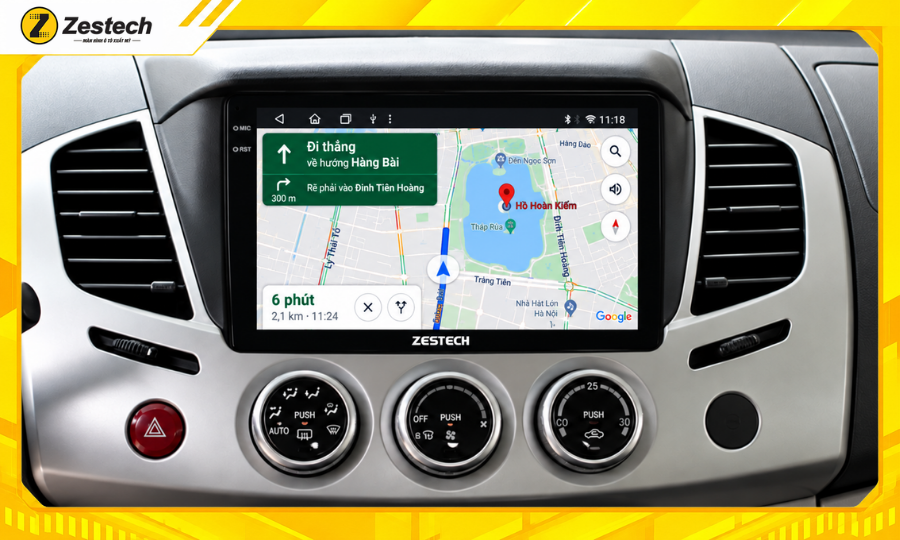 Màn hình ô tô Android cho xe Mitsubishi Triton 2010 tích hợp bản đồ dẫn đường