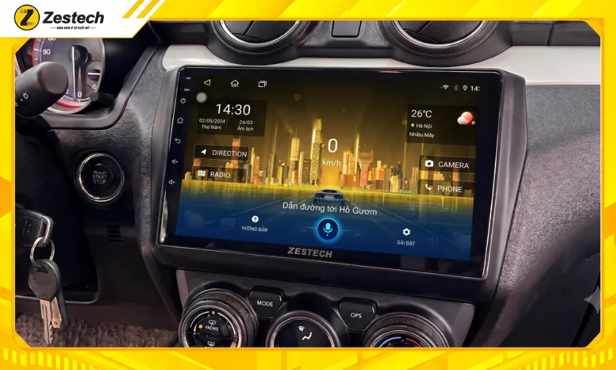 Ra lệnh giọng nói với AI Kiki -Màn hình ô tô android cho xe Suzuki Swift