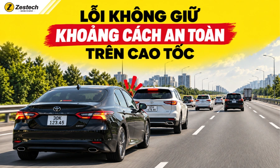 Quy định xử phạt lỗi không giữ khoảng cách an toàn​ từ 27/8/2026