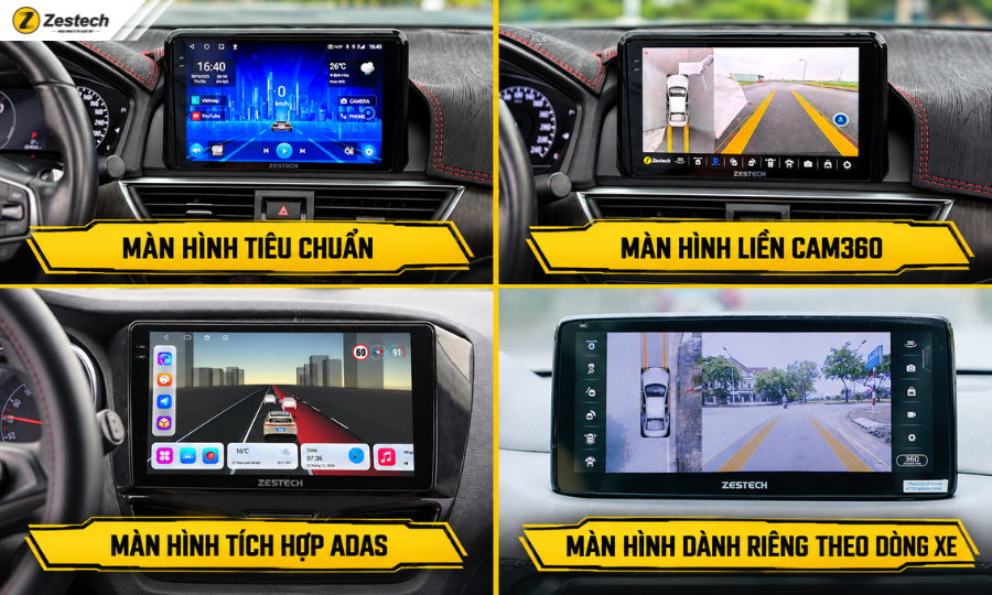 Zestech sở hữu đa dạng các dòng màn hình Android ô tô