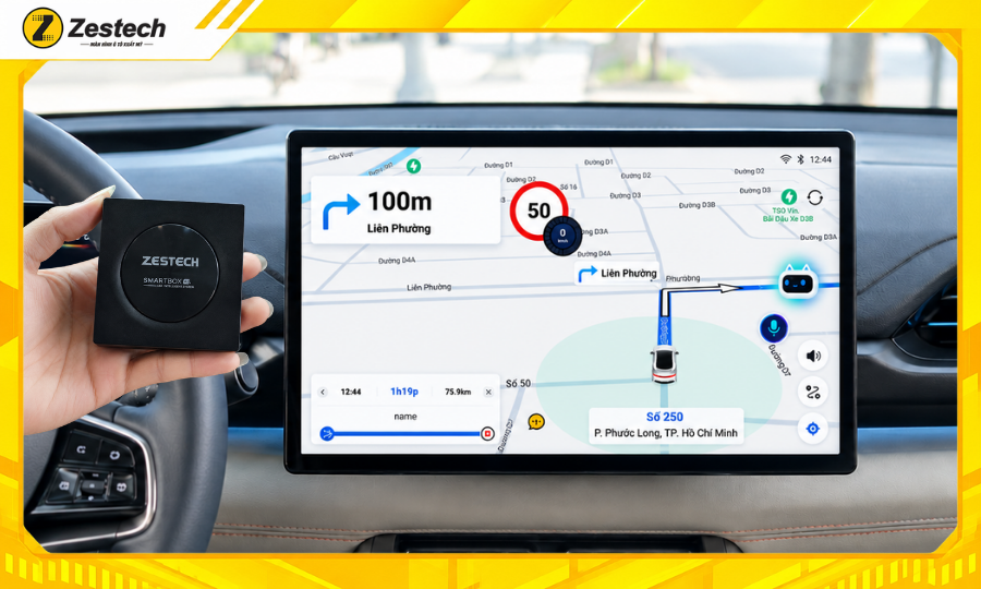 Android Box ô tô cho xe BYD Atto 3 tích hợp bản đồ VietMap Live