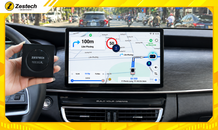 Android Box ô tô cho xe BYD M6 3 Android Box ô tô cho xe BYD M6 tích hợp bản đồ VietMap Live