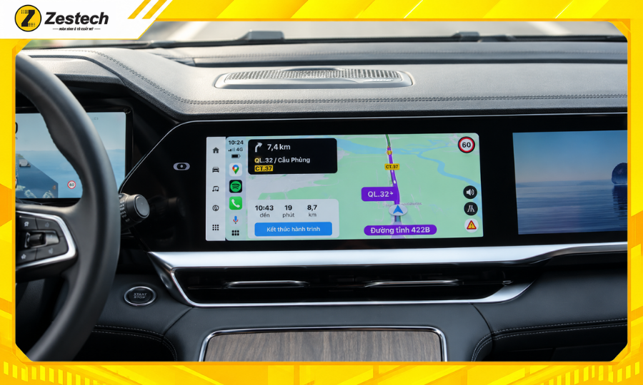 Android Box ô tô cho xe Geely Monjaro 1 Màn hình zin Geely Monjaro
