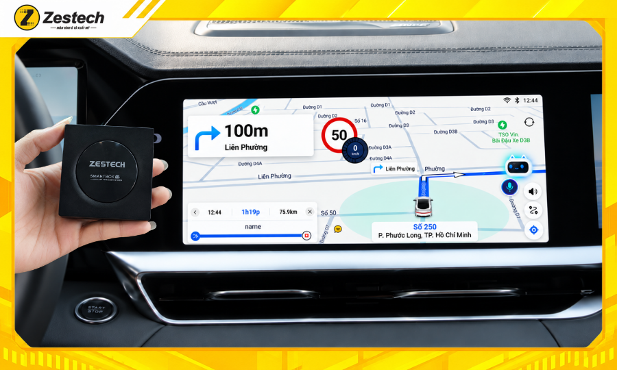 Android Box ô tô cho xe Geely Monjaro 3 Android Box ô tô cho xe Geely Monjaro tích hợp bản đồ VietMap Live