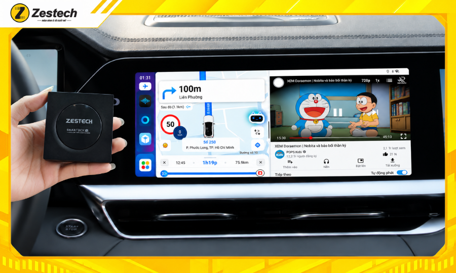 Android Box ô tô cho xe Geely Monjaro 6 Android Box ô tô cho xe Geely Monjaro hỗ trợ đa nhiệm ứng dụng