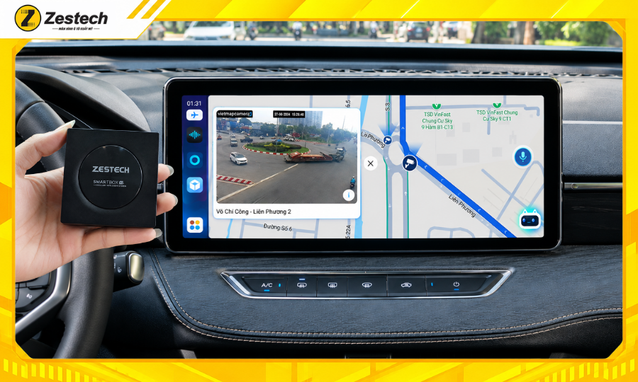 Android Box ô tô cho xe HAVAL Jolion 1 Android Box ô tô cho xe HAVAL Jolion tích hợp bản đồ VietMap Live