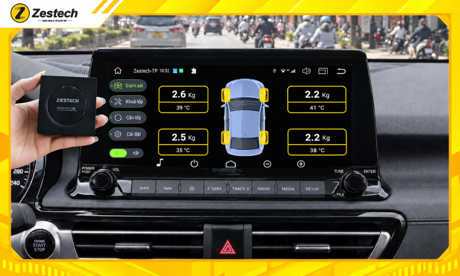 Android Box ô tô cho xe Kia Seltos 2020-2023 10 Android Box ô tô cho xe Kia Seltos 2020-2023 kết nối cảm biến áp suất lốp