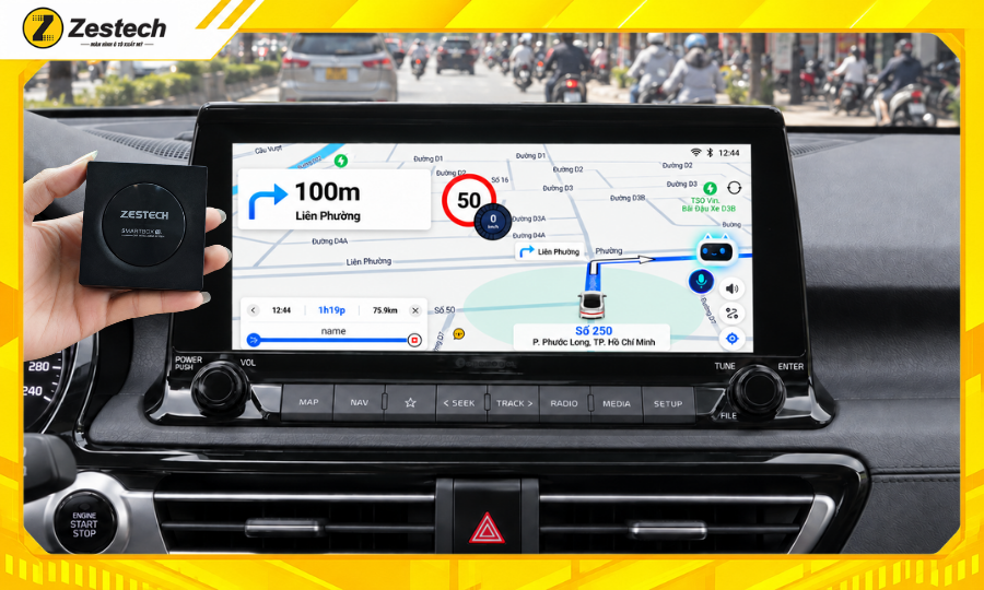 Android Box ô tô cho xe Kia Seltos 2020-2023 4 Android Box ô tô cho xe Kia Seltos 2020-2023 tích hợp bản đồ VietMap Live