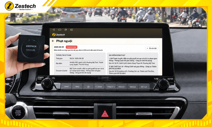 Android Box ô tô cho xe Kia Seltos 2020-2023 6 Android Box ô tô cho xe Kia Seltos 2020-2023 tự động thông báo phạt nguội