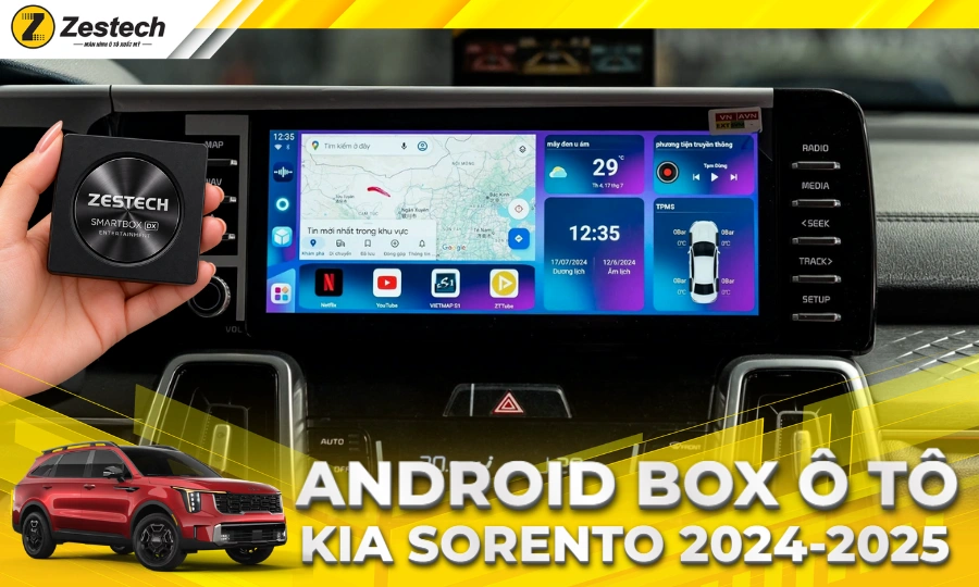 Android Box ô tô cho xe Kia Sorento 2024-2025