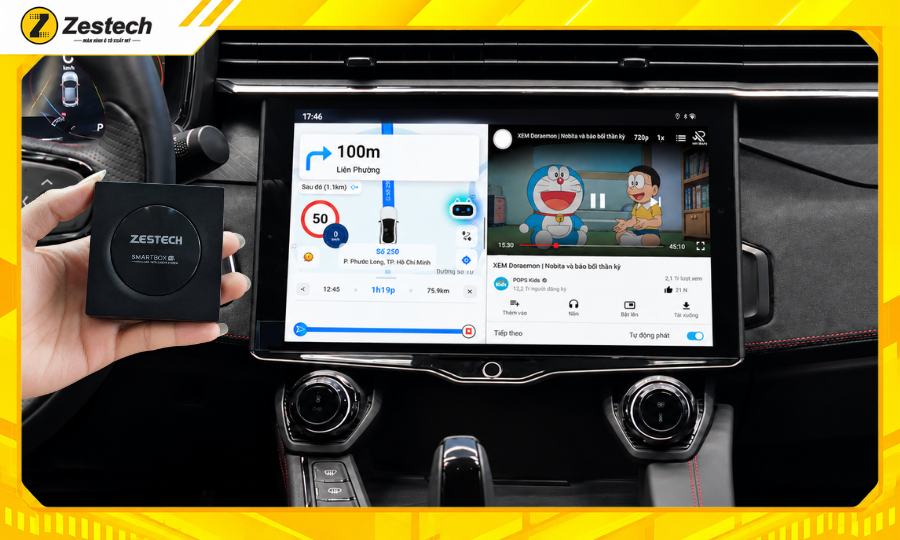 Android Box ô tô cho xe LYNK&CO 05 hỗ trợ đa nhiệm ứng dụng