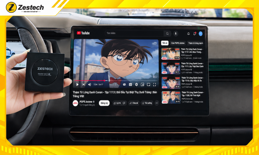 Xem Youtube với Android Box ô tô cho xe LYNK&CO 08