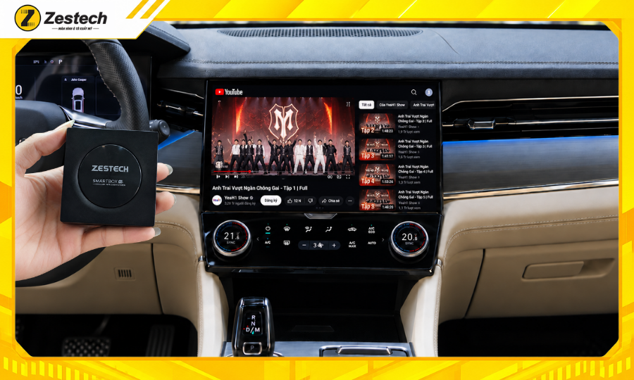 Trải nghiệm Youtube trên Android Box ô tô cho xe LYNK&CO 09
