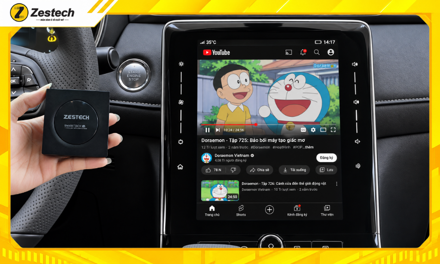 Android Box ô tô cho xe MG RX5 có kho ứng dụng đa dạng