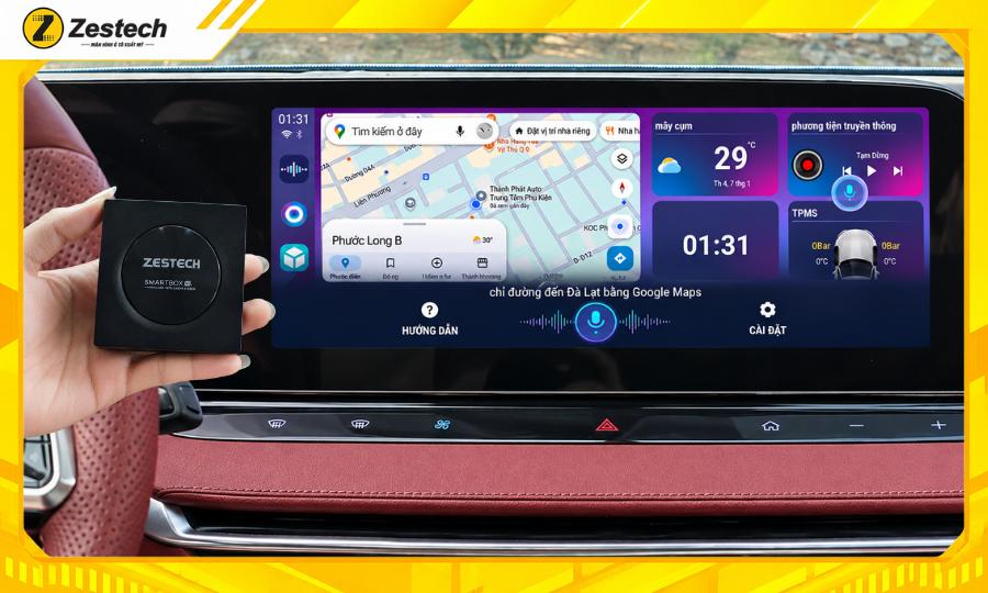 Điều khiển Android Box ô tô cho xe MG7 bằng giọng nói