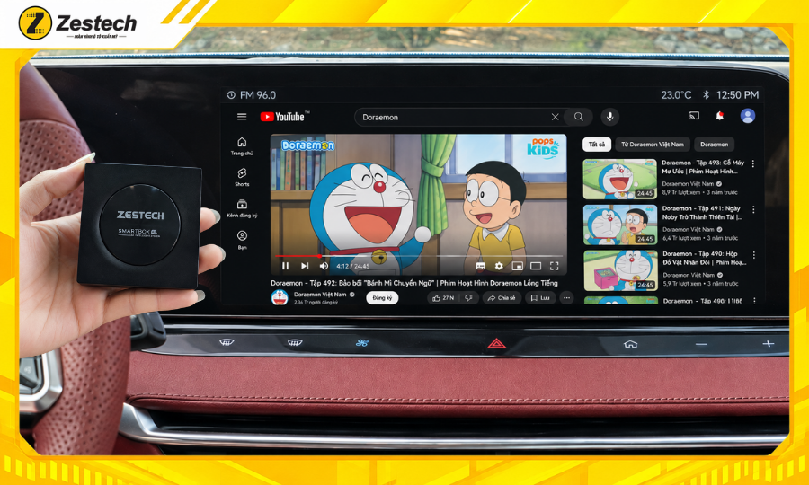 Xem Youtube trên Android Box ô tô cho xe MG7