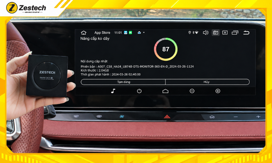 Cập nhật phần mềm Android Box ô tô cho xe MG7